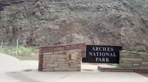 Arches National park park sign